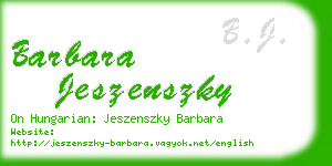 barbara jeszenszky business card